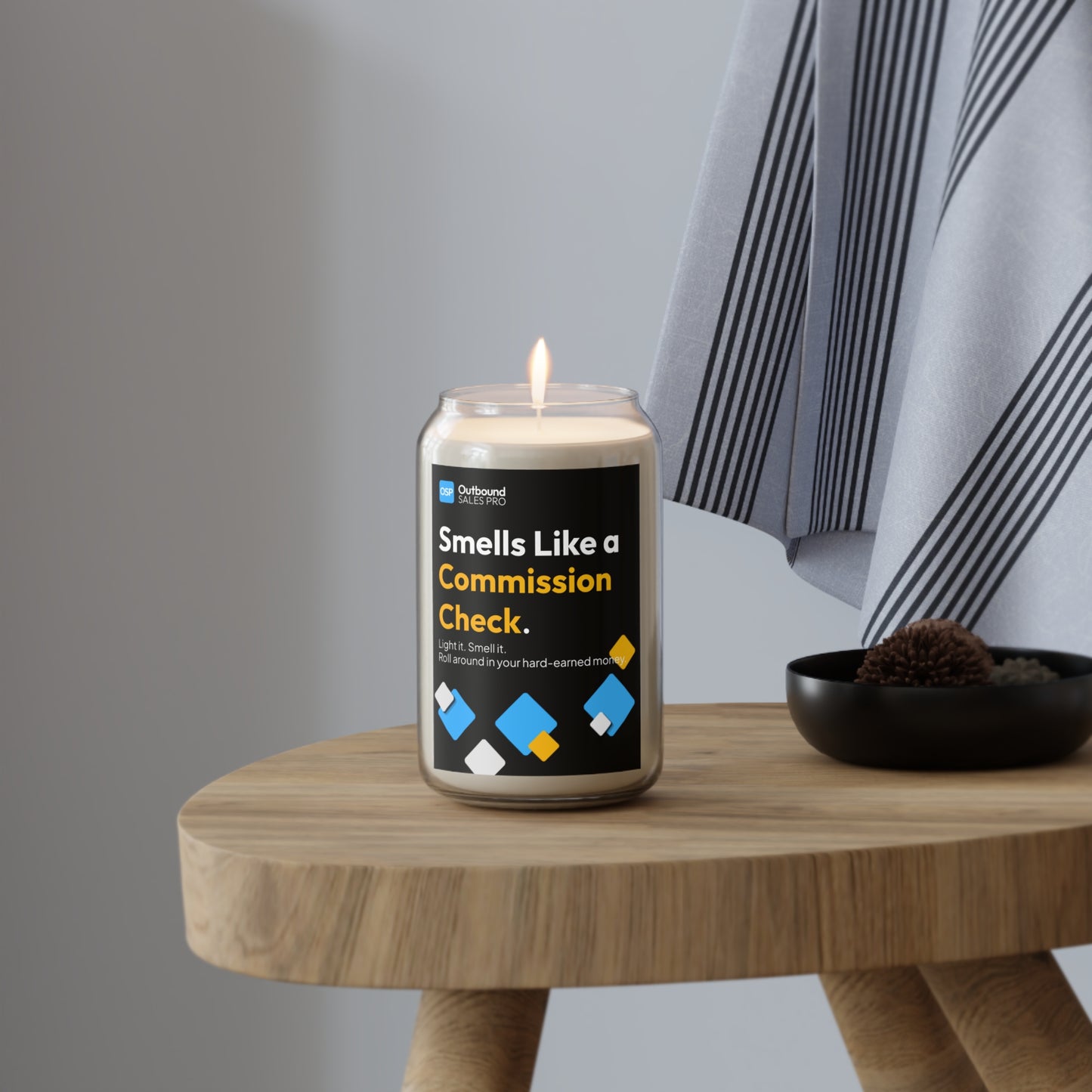"Smells Like a Commission Check" Motivational Sales Gift (13.75 oz)